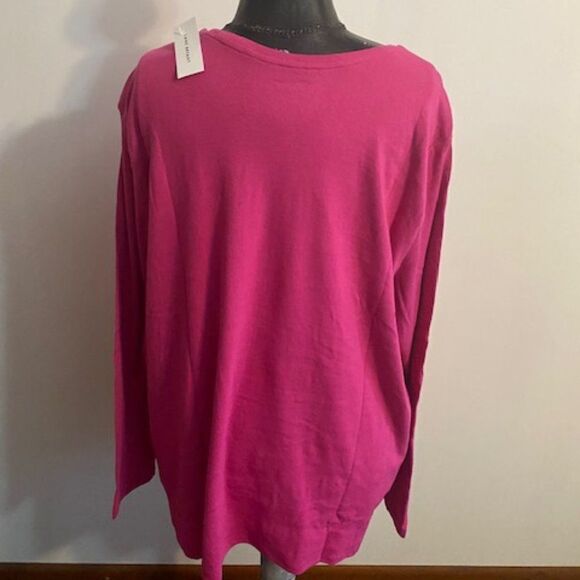 Lane Bryant Pink Long sleeve crew neck tee-shirt, size 22/24 - Picture 2 of 3